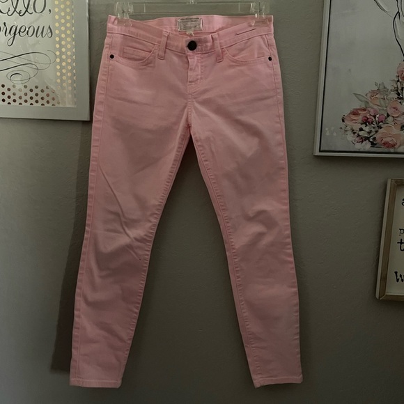 Current Elliott cool summer pink straight legged cropped jeans/sz 27/worn once** - Picture 1 of 8